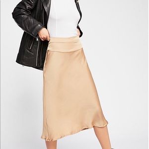 Free People Normani Bias Skirt Praline Size 0